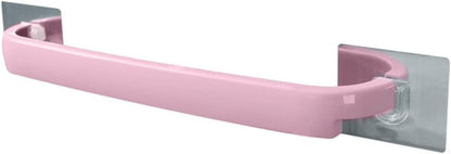 Wall Mounted Towel Rack Pink Self Adhesive Towel Shelf for Bathroom Kitchen Space Saving Storage