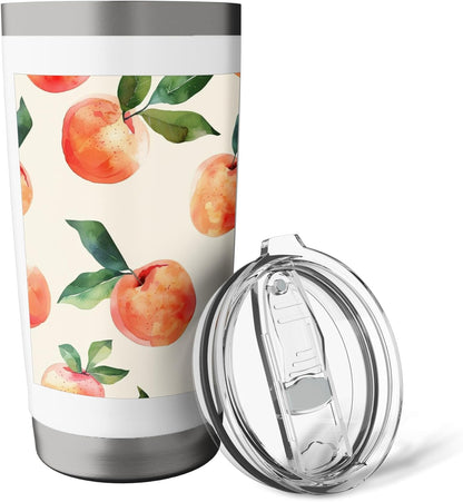 Peach Pattern Art Pastel Fruit Stainless Steel Insulated Tumbler