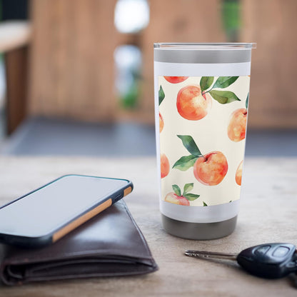 Peach Pattern Art Pastel Fruit Stainless Steel Insulated Tumbler