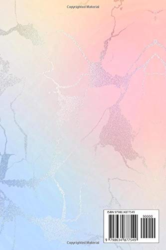 Daily Gratitude Journal: Pastel Hue Peach and Blue Marble and Rose Gold | Inspirational Quote - Journal, Notebook, Diary, Composition Book (6 x 9 inches) - 120 Lines Pages