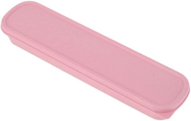 Livvera 410 Stainless Steel Spoon and Chopsticks Set with Portable Box, Silver Tone and Pink – 1 Set