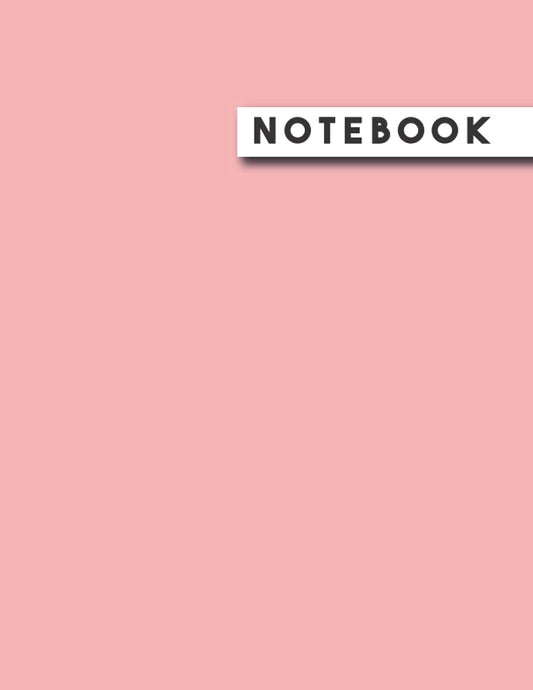 Notebook: Peach Salmon (Pink) Pastel Colored - Size (8.5 x 11 inches) 110 Pages: College Ruled Lined Paper