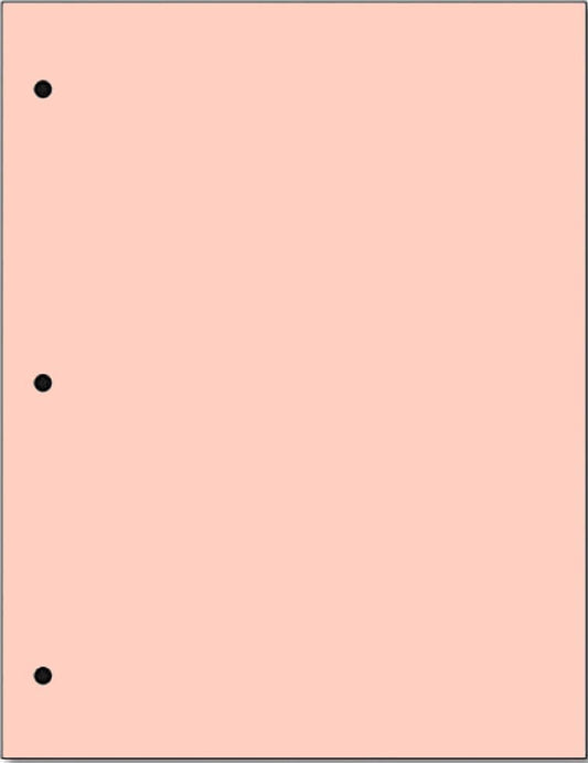 Copy Printing and Writing Colored Paper, 20 Pound - 75 Gsm, 3 Hole Punch, 500 Sheets per Ream. (Peach)