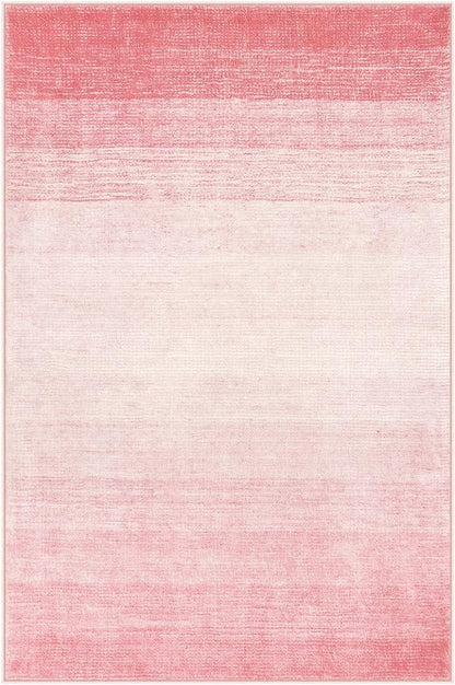 Modern Ombre Small Rug, 2x3 Pink Bathroom Rugs, Contemporary Kitchen Rugs and Mats Washable, Non-Slip Soft Gradient Bedroom Accent Throw Floor Carpet for Bedside Bath Dorm (Pink, 2'x3')