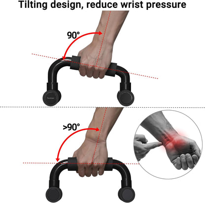 Push Up Bars Gym Exercise Equipment Fitness 1 Pair Pushup Handles with Cushioned Foam Grip and Non-Slip Sturdy Structure Push Up Bars for Men & Women