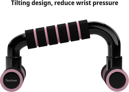 Push Up Bars Gym Exercise Equipment Fitness 1 Pair Pushup Handles with Cushioned Foam Grip and Non-Slip Sturdy Structure Push Up Bars for Men & Women