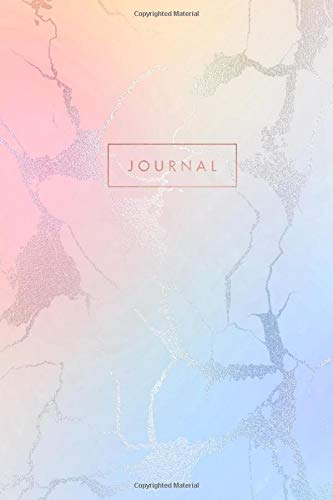 Journal: Pastel Hue Peach and Blue Marble and Rose Gold | Inspirational Quote - Journal, Notebook, Diary, Composition Book (6 x 9 inches) - 120 Lines Pages