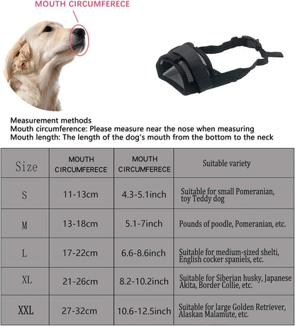 Nylon Mesh Breathable Dog Mouth Cover, Quick Fit Dog Muzzle with Adjustable Straps，Pet Mouth Cover, to Prevent Biting and Screaming to Prevent Accidental Eating(M, Pink)