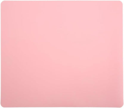 Silicone Dish Drying Mat 11.4x10.2 Inch - Non-Slip Heat Craft Mat for Resin, Vanity & Kitchen Counter(Pink)