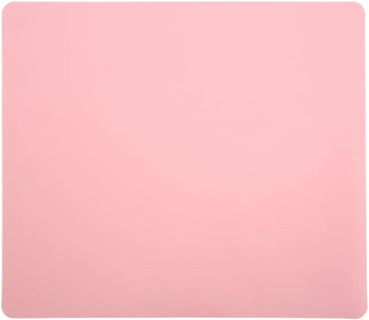 Silicone Dish Drying Mat 11.4x10.2 Inch - Non-Slip Heat Craft Mat for Resin, Vanity & Kitchen Counter(Pink)