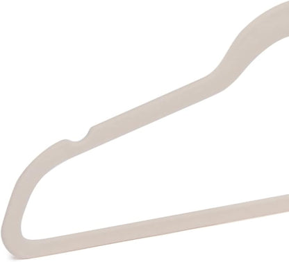 Amazon Basics Space Saving Slim Velvet Non-Slip Suit Clothes Hangers, Sturdy Construction, Closet Organizer, Pack of 50, Blush Pink/Rose Gold