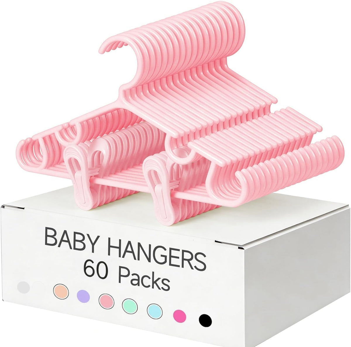 Baby Hangers w/Clips (20 Hangers & 40 Clips) Kids Clothes Hangers