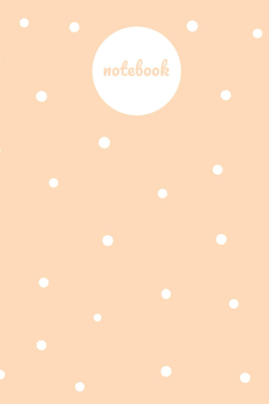 Notebook: Cute Peach and White Polka Dot Composition Notebook, Special Gift for Women and Girls - 120 Lined Pages - 6 x 9 inches