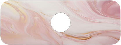 Light Pink Marble Gold Accents Faucet Mat Splash Guard, Absorbent Quick-Dry Kitchen Sink Mat,Ideal For Splash Guard Drip Catching