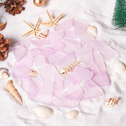 16oz Pink Frosted Dyed Seaglass Pieces for Crafts