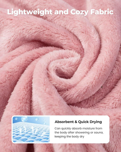 Towel Wrap for Women - Ruffled Straps Absorbent & Quick Dry Towel Bathrobe, Lightweight for Shower and Spa