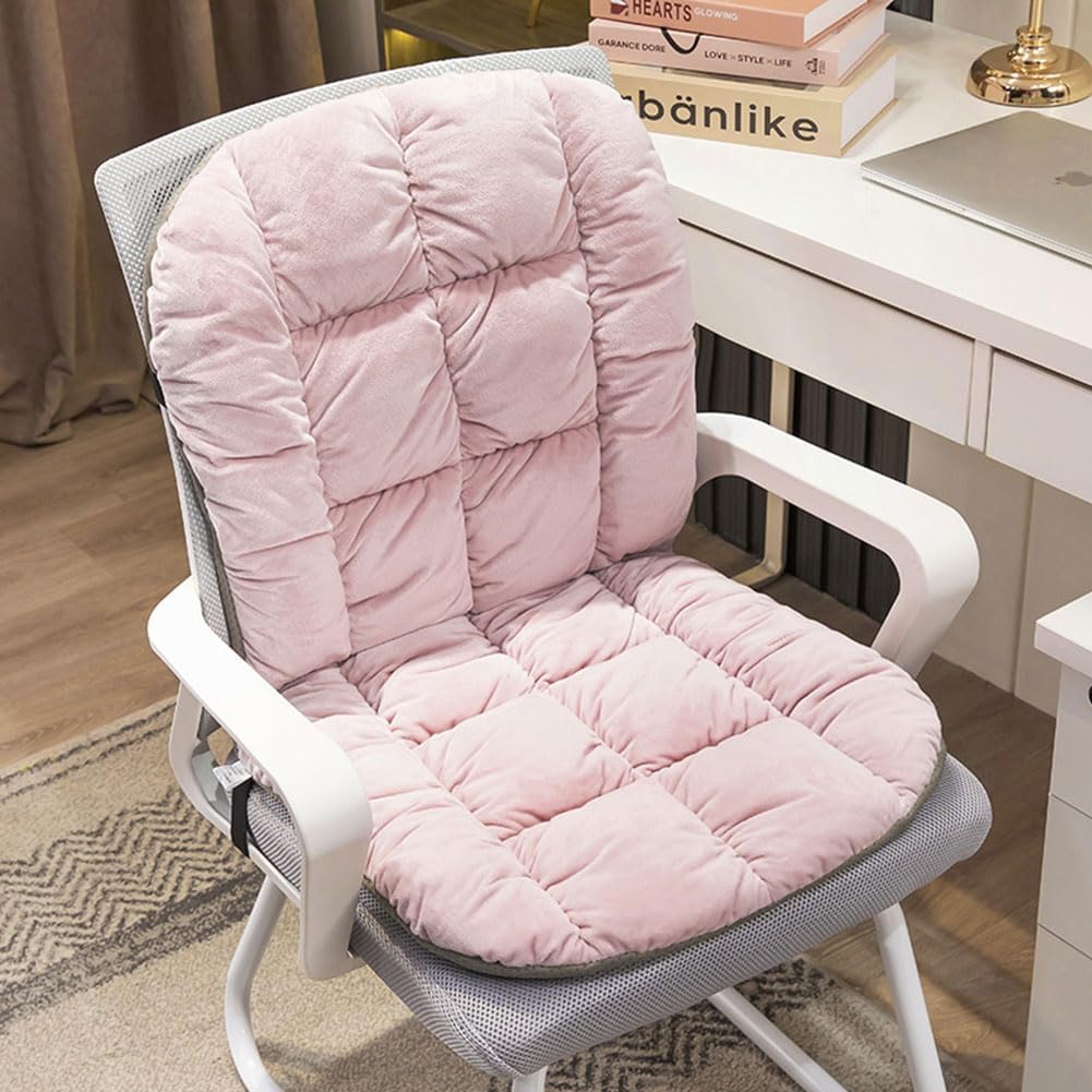 Desk Chair Cushion Non-Slip Rocking Seat Cushion Office Chair Pad Dorm Seat Cushion with High Back Support Soft Seat Pad with Ties for Office Car Home Dining Room Kitchen