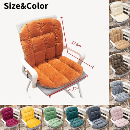 Desk Chair Cushion Non-Slip Rocking Seat Cushion Office Chair Pad Dorm Seat Cushion with High Back Support Soft Seat Pad with Ties for Office Car Home Dining Room Kitchen