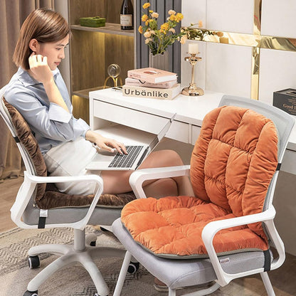 Desk Chair Cushion Non-Slip Rocking Seat Cushion Office Chair Pad Dorm Seat Cushion with High Back Support Soft Seat Pad with Ties for Office Car Home Dining Room Kitchen