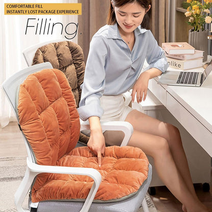 Desk Chair Cushion Non-Slip Rocking Seat Cushion Office Chair Pad Dorm Seat Cushion with High Back Support Soft Seat Pad with Ties for Office Car Home Dining Room Kitchen