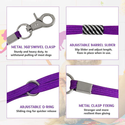 Pet Grooming Loop for Dogs - Nylon Restraint Noose Adjustable Slip Rope Dog Grooming Supplies for Dog Grooming Arm and Pet Grooming Table - 3 Pack