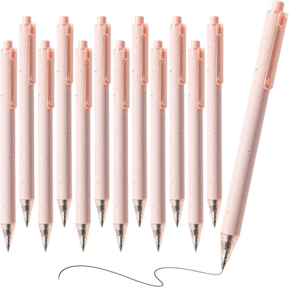 110 Pack Pink Ballpoint Pens Bulk, 0.5mm Fine Point Retractable Click Pens, No Bleed No Smear Smooth Writing Pink Barrel Black Ink Pens, Comfort Grip for School Office Note Taking Journaling