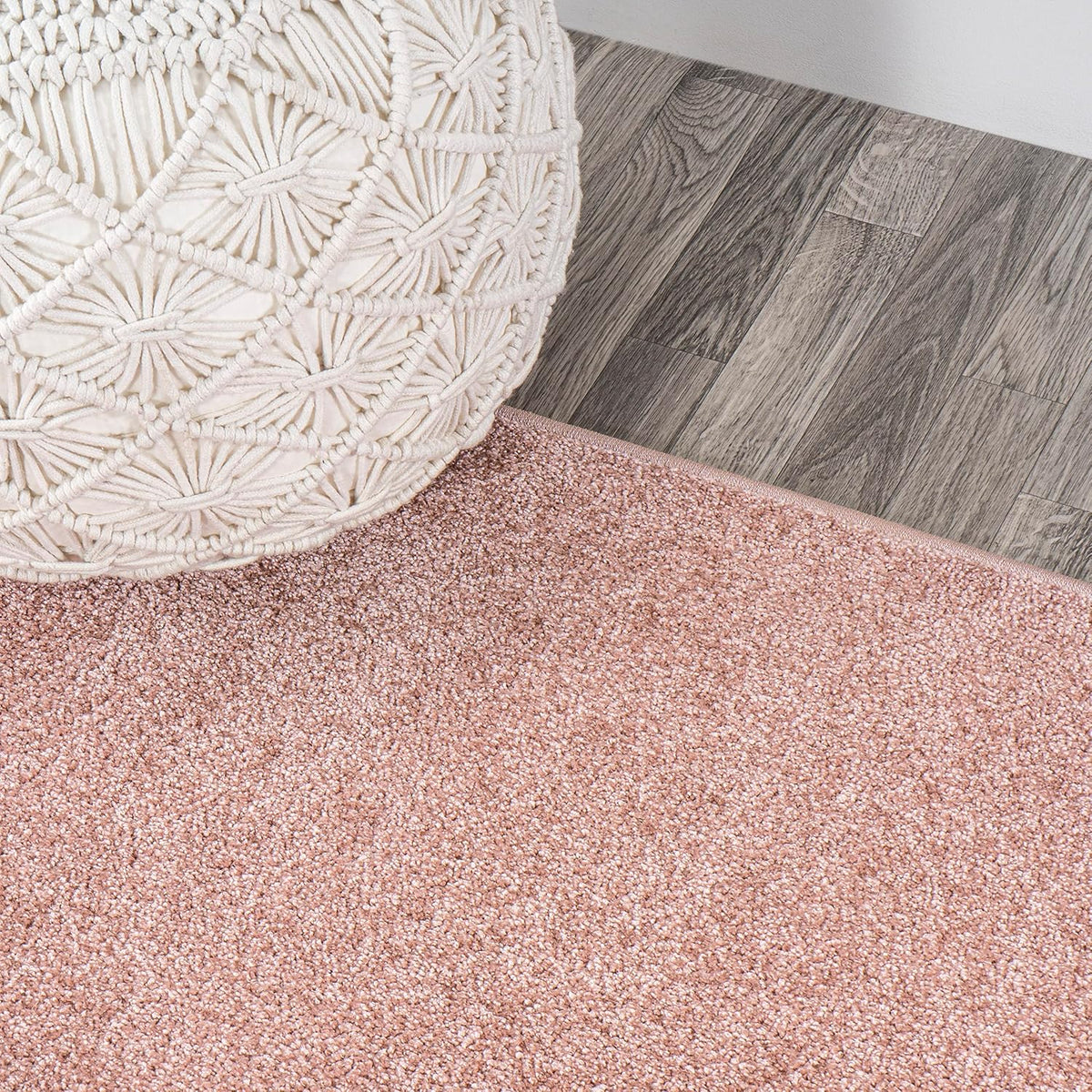 Haze Solid Low-Pile Pink 3x5 Oval Indoor Area Rug, Coastal,Bohemian,Minimalist,Classic, Easy-Cleaning for Living Room,Bedroom,Kitchen,Pet Friendly,Non-Shedding (SEU100P-3OV)