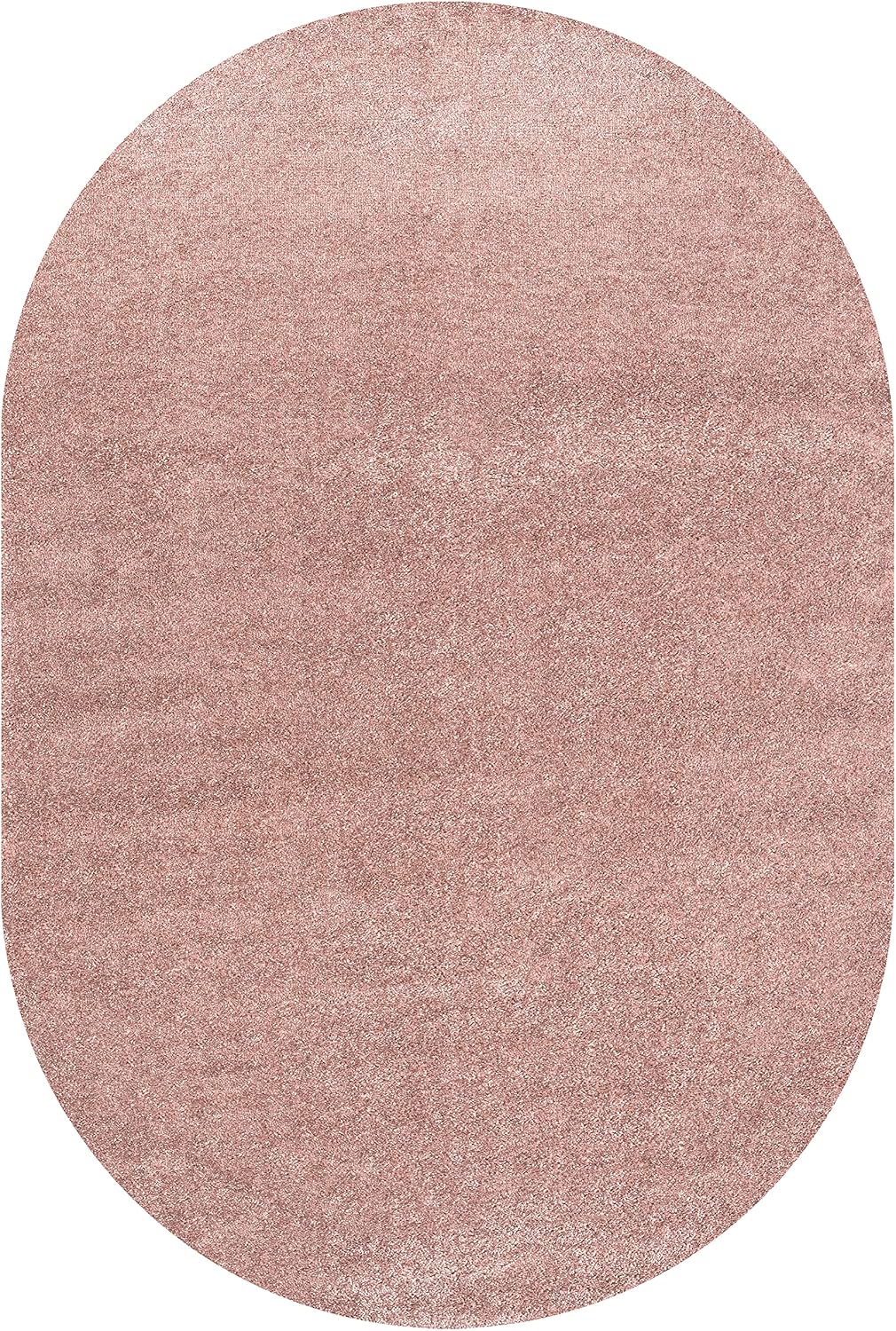 Haze Solid Low-Pile Pink 3x5 Oval Indoor Area Rug, Coastal,Bohemian,Minimalist,Classic, Easy-Cleaning for Living Room,Bedroom,Kitchen,Pet Friendly,Non-Shedding (SEU100P-3OV)