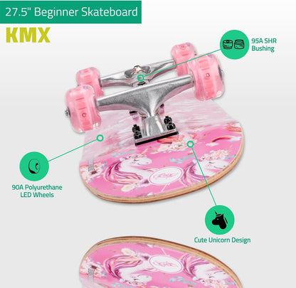 Complete Beginner Skateboard with Cool Graphic + Skate Tool