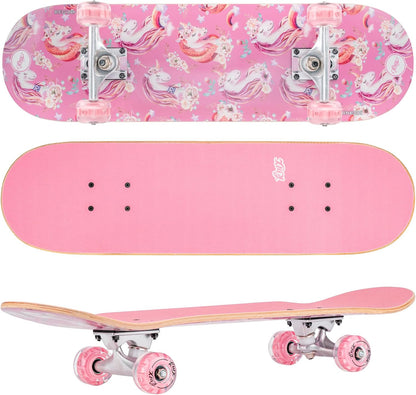 Complete Beginner Skateboard with Cool Graphic + Skate Tool