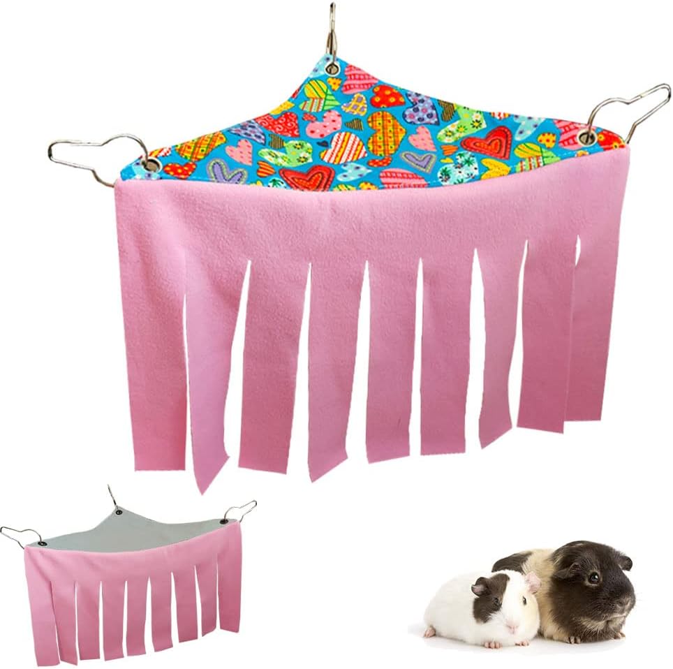 RIOUSSI Guinea Pig Hideout Hideaway Corner Fleece Toys Cage Accessories