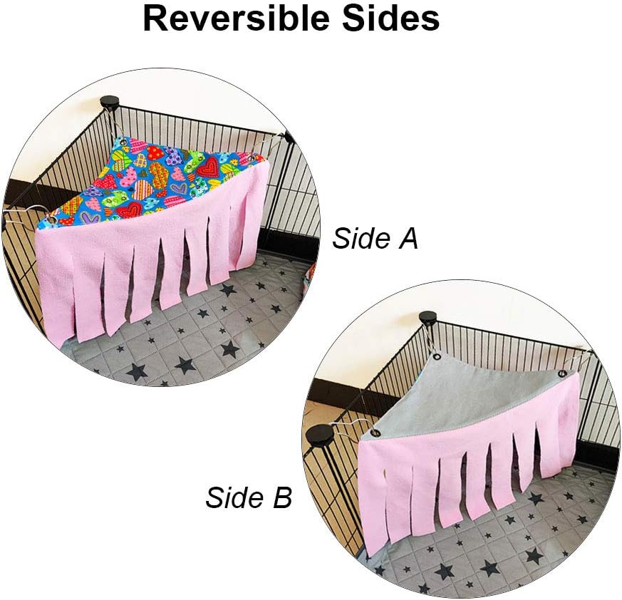 RIOUSSI Guinea Pig Hideout Hideaway Corner Fleece Toys Cage Accessories