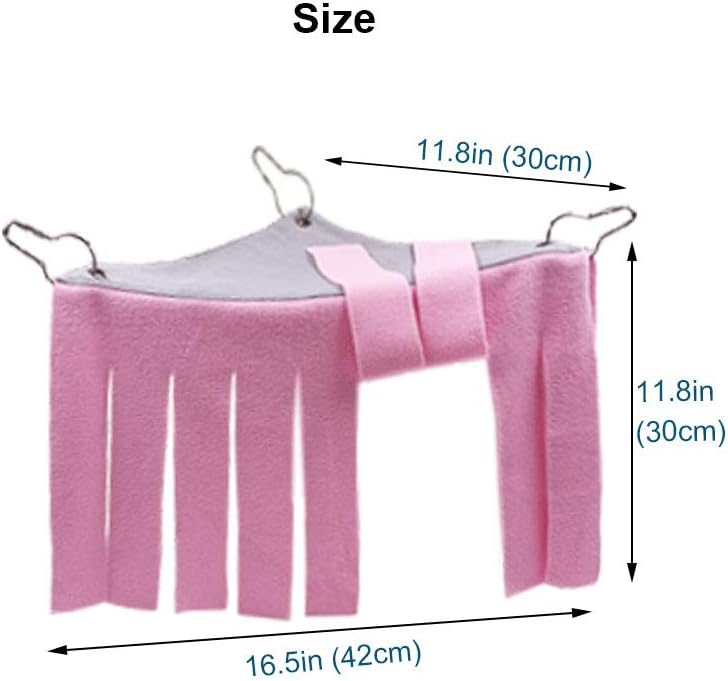 RIOUSSI Guinea Pig Hideout Hideaway Corner Fleece Toys Cage Accessories