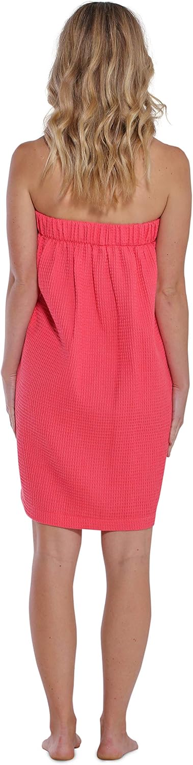 Lightweight Knee Length Waffle Robes For Women Spa Bath Waffle