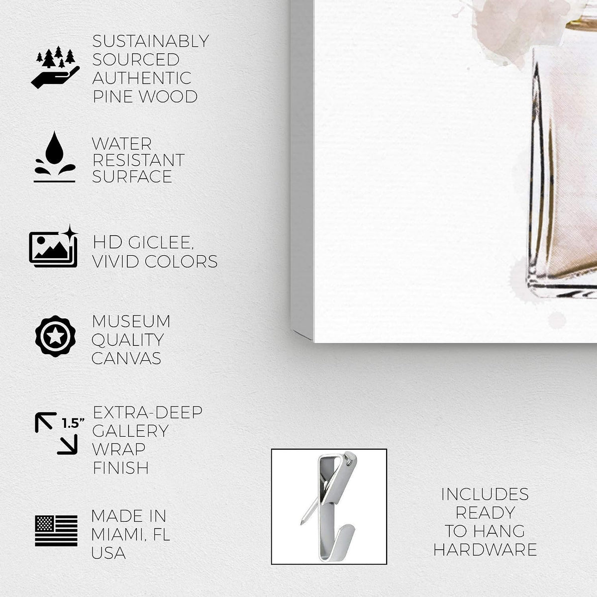 . Fashion and Glam Wall Art Canvas, 30" x 30", Gallery Wrapped, Dawn Morning Bouquet Peach