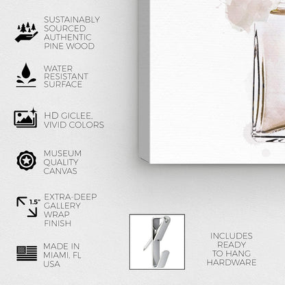 . Fashion and Glam Wall Art Canvas, 30" x 30", Gallery Wrapped, Dawn Morning Bouquet Peach