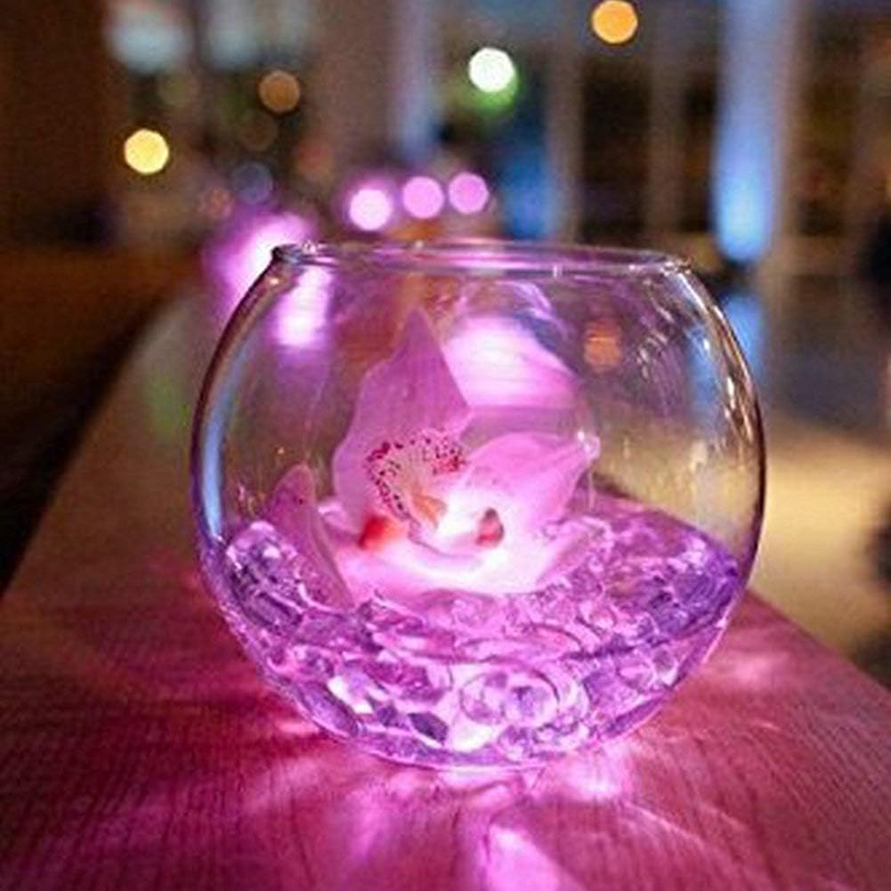 Bright LED Battery Operated Flameless Tea Light, Submersible Tea Candle Waterproof Decorations Underwater Vase Light for Party & Wedding, Pack of 12, Pink
