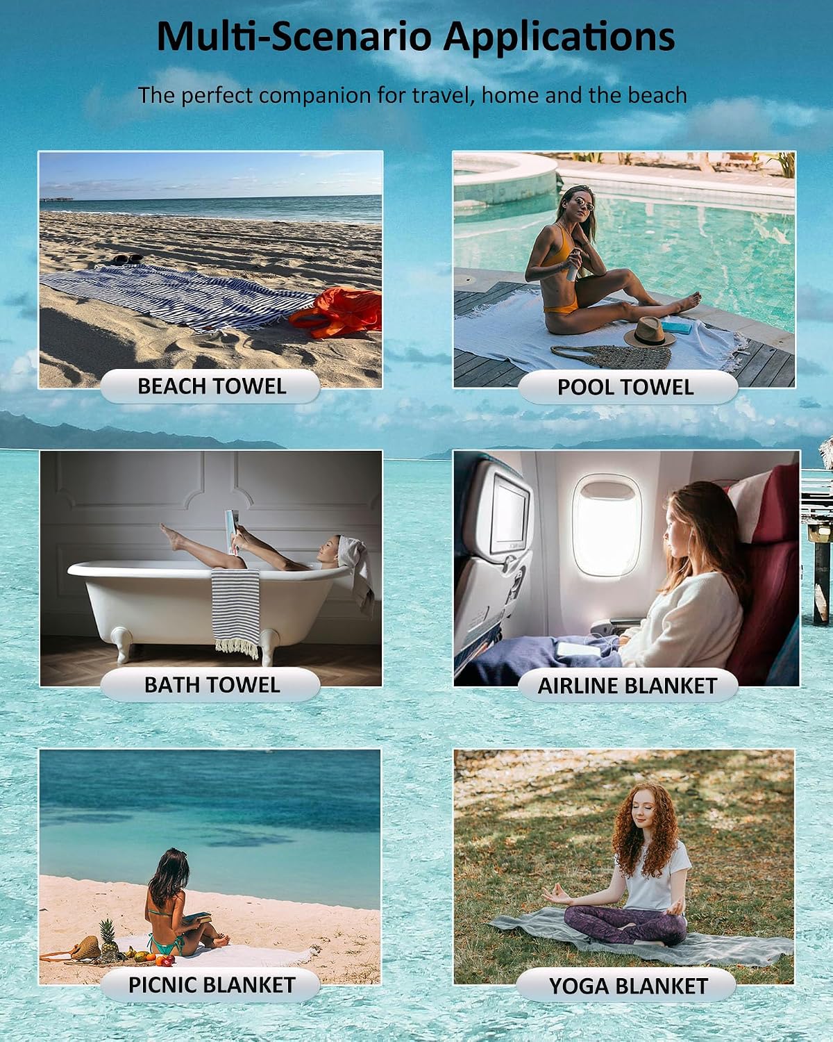 Turkish Beach Towel Oversized - 40"x70" Quick Dry Sand Free Thin Pool Towel for Adults, Extra Large Cotton Lightweight Travel Towel (Light Pink)