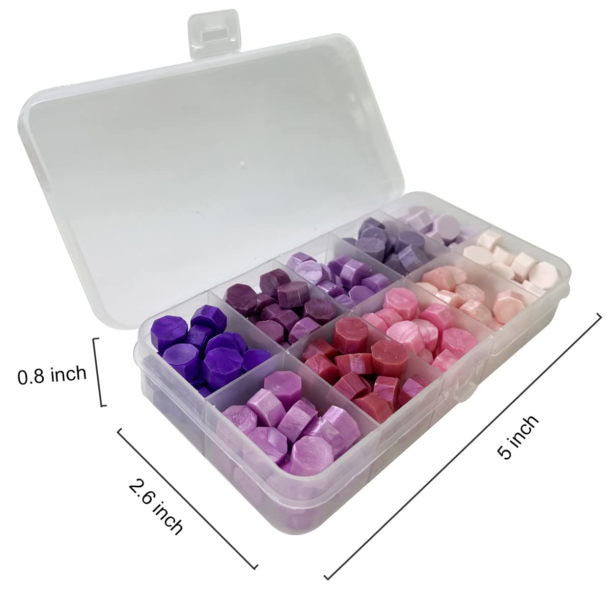 200pcs Pink Purple Wax Seal Beads Kit with 10 Colors Beads for Letter Sealing and Envelope Stamp Wedding Invitation Wine Package Gift Wrapping