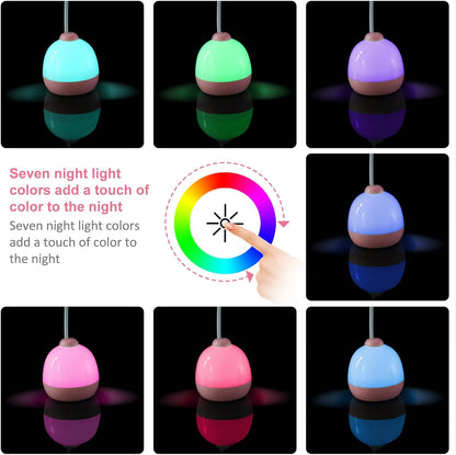 LED Desk Lamp with Night Light, Pink