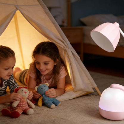 LED Desk Lamp with Night Light, Pink