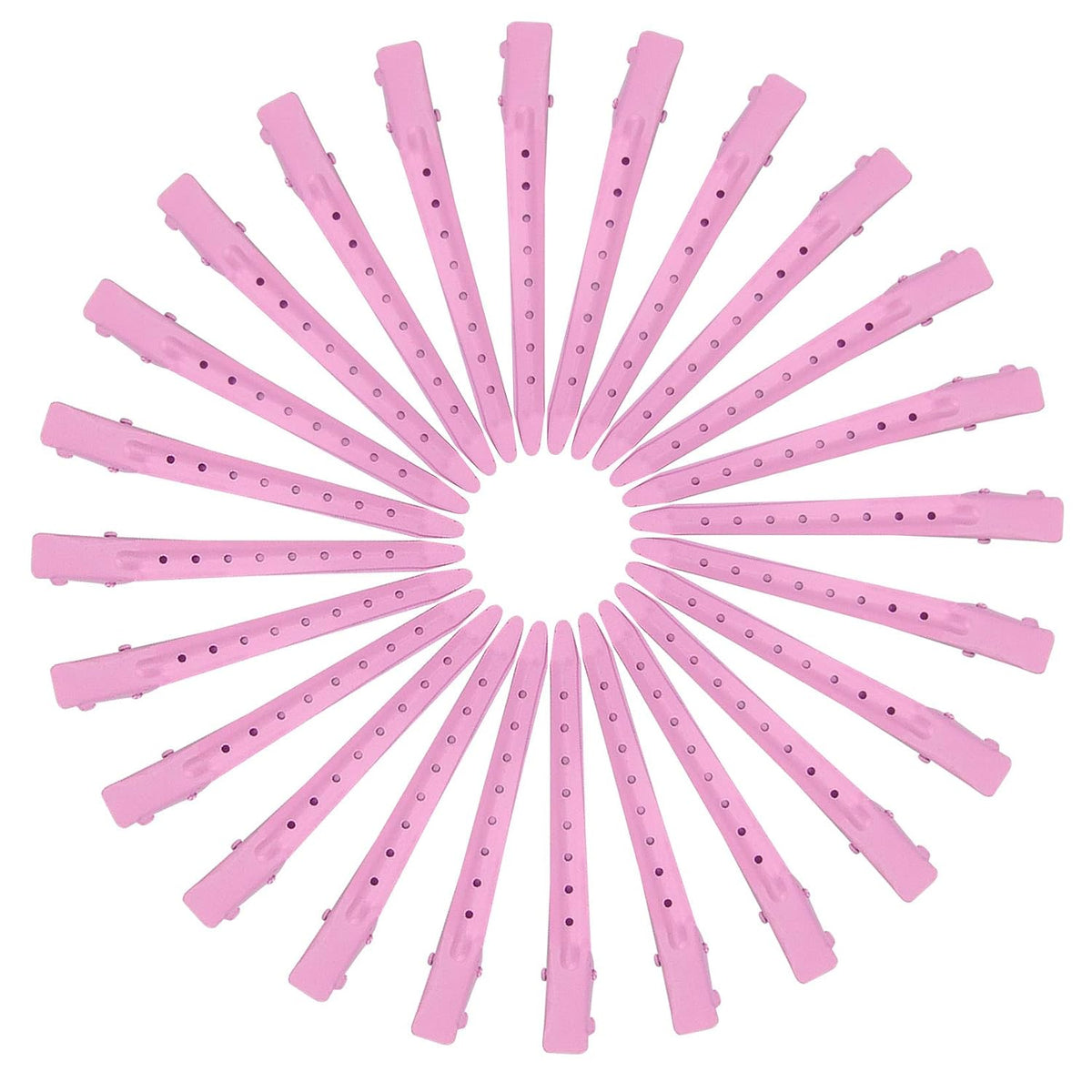 24 Packs Duck Bill Clips 3.35 Inch Metal Alligator Clip, Pink