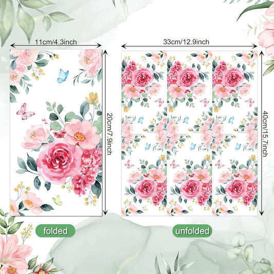 100Pcs Floral Disposable Paper Napkins Watercolor Wildflower Hand Towels Decorative Guest Napkin for Weddings, Dinner, Parties, Bathroom,Baby Showers, Birthday and Tea Part