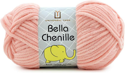 Bella Chenille 115 Yarn, Peach