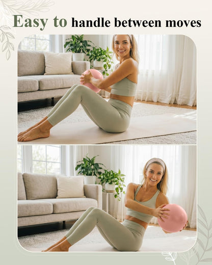7-8 Inch Pilates Ball with Pump, Small Exercise Ball, Core & Rehab