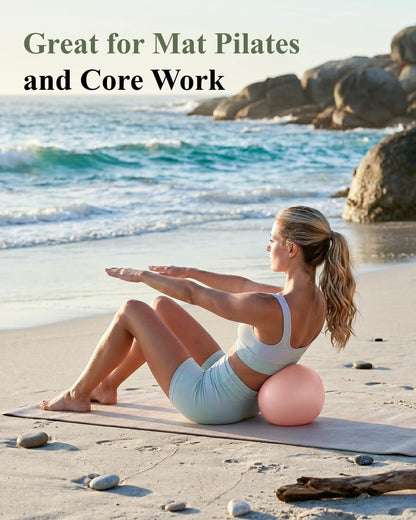 7-8 Inch Pilates Ball with Pump, Small Exercise Ball, Core & Rehab