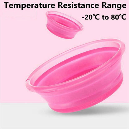 Foldable Hedgehog Bathtub, with 2 Pcs Set Bathing Brush, Plastic Small Animal Swimming Pool, Bath Sand Room Sauna, for Hedgehog Hamster, Guinea Pig,Bearded Dragon (Pink)