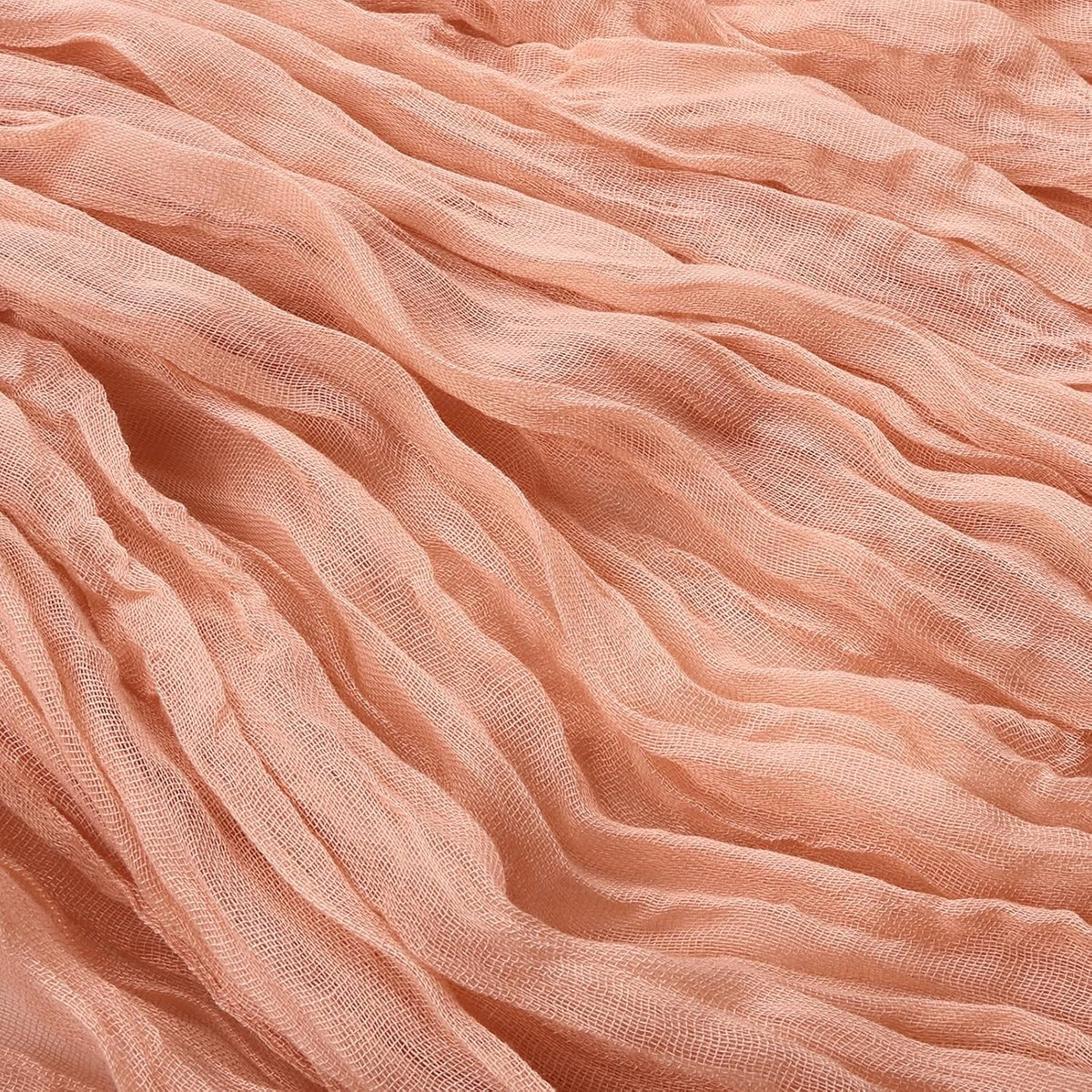 6 Pack Peach Cheesecloth Table Runner 35 x 120 Inch
