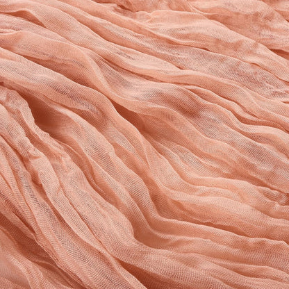 6 Pack Peach Cheesecloth Table Runner 35 x 120 Inch