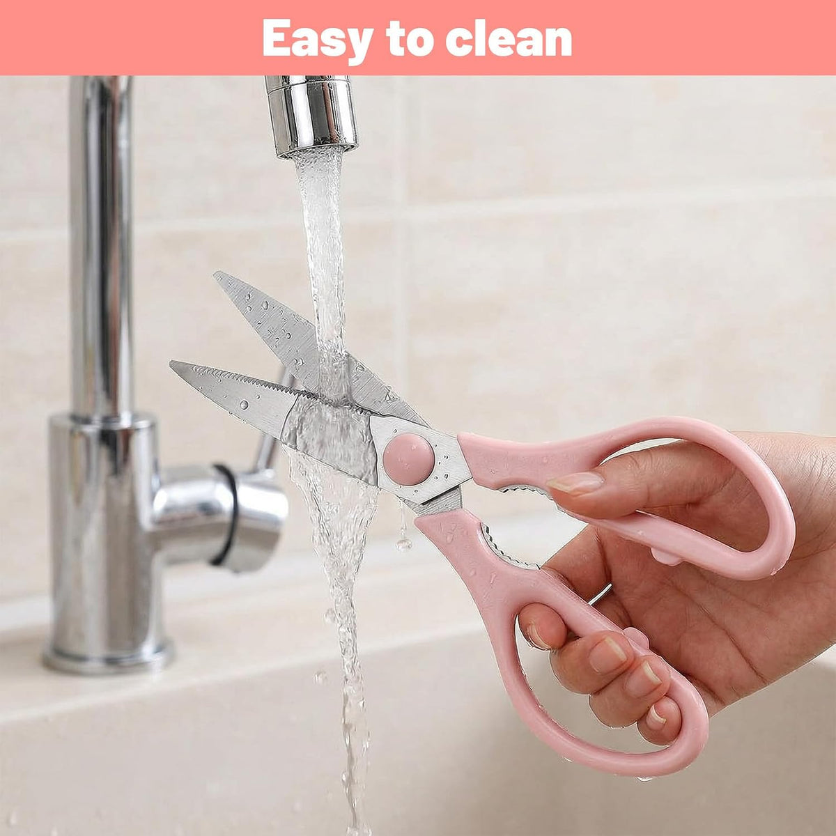 Pink Kitchen Scissors for Food Pink Cooking Scissors